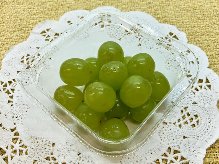 そのまま食べられるブドウ（緑）
